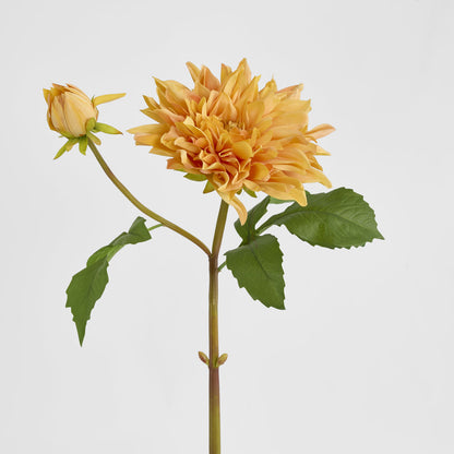 Dahlia Flower Real Touch Stem 74cm Orange