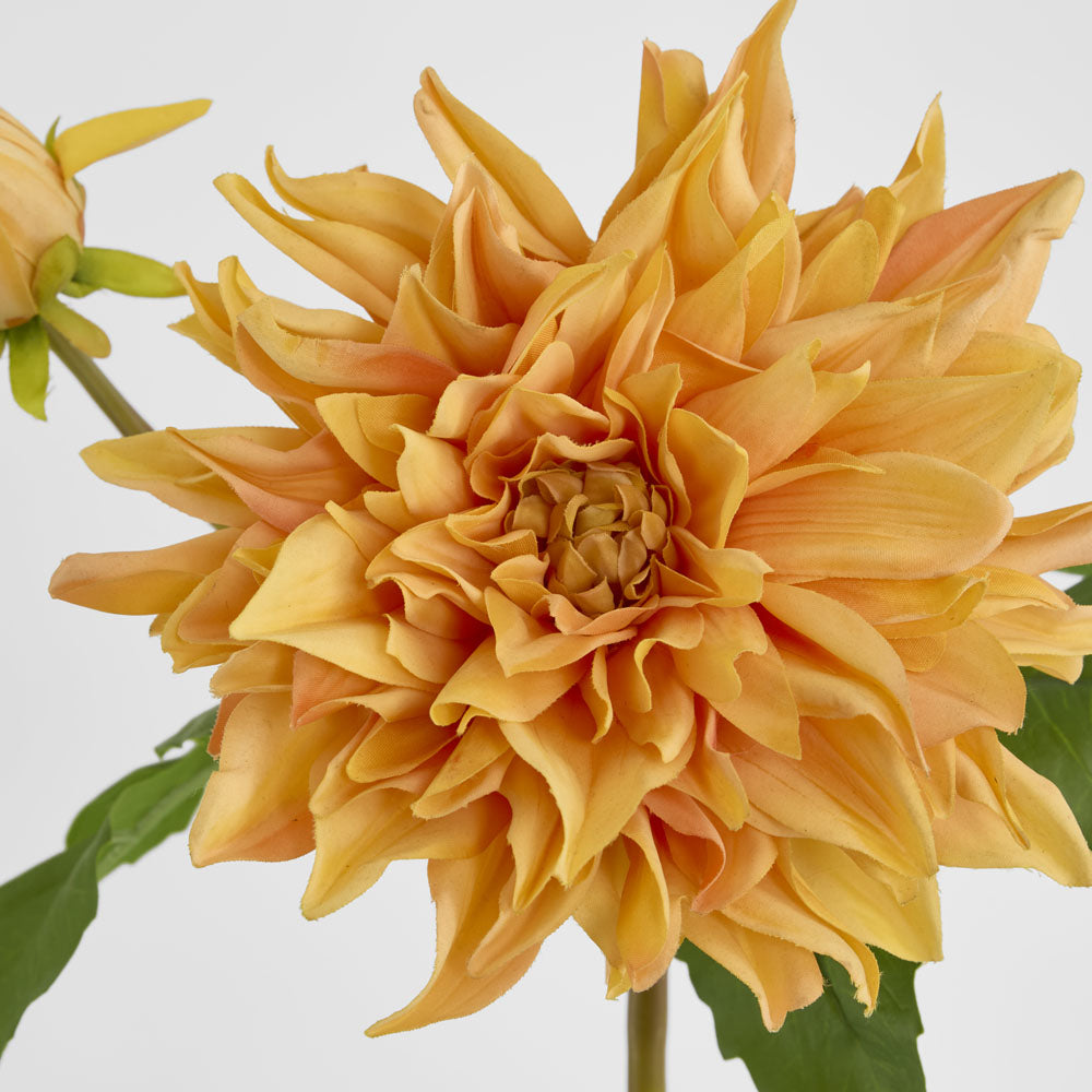 Dahlia Flower Real Touch Stem 74cm Orange
