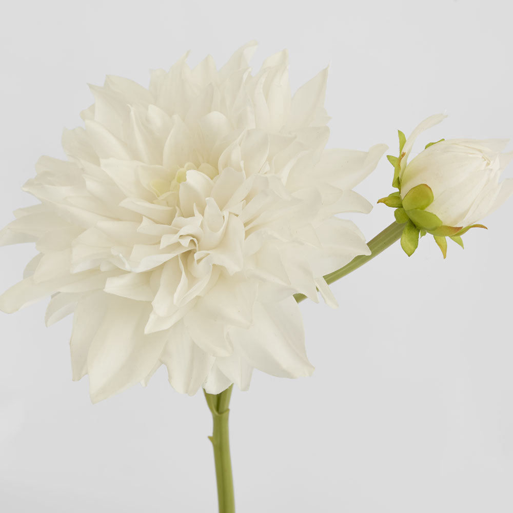 Dahlia Flower Real Touch Stem 74cm White