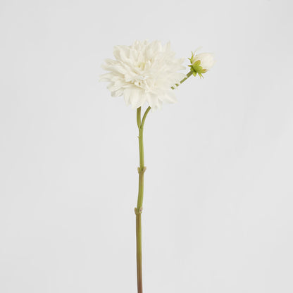 Dahlia Flower Real Touch Stem 74cm White