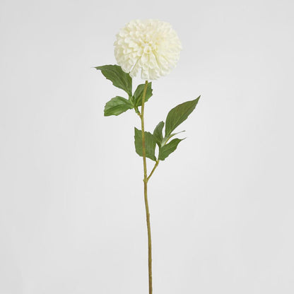 Pompom Ball Dahlia Stem 62cm Cream