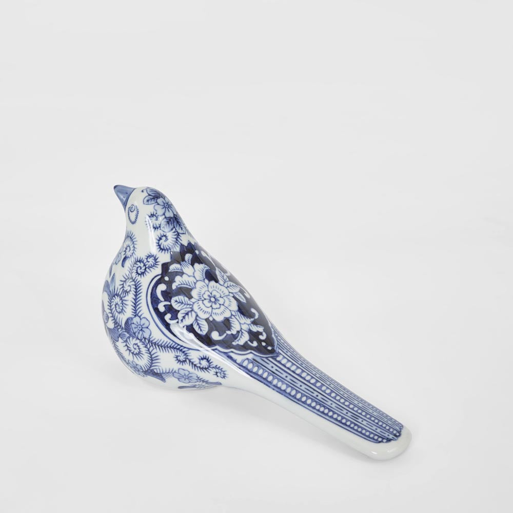 Dynasty Bird Dark Blue & White