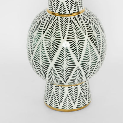Gatsby Neck Vase Small Black & White