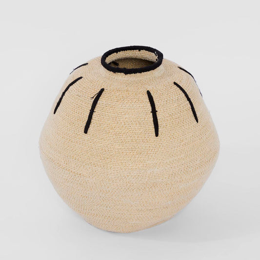 Idalia Woven Basket Natural & Black