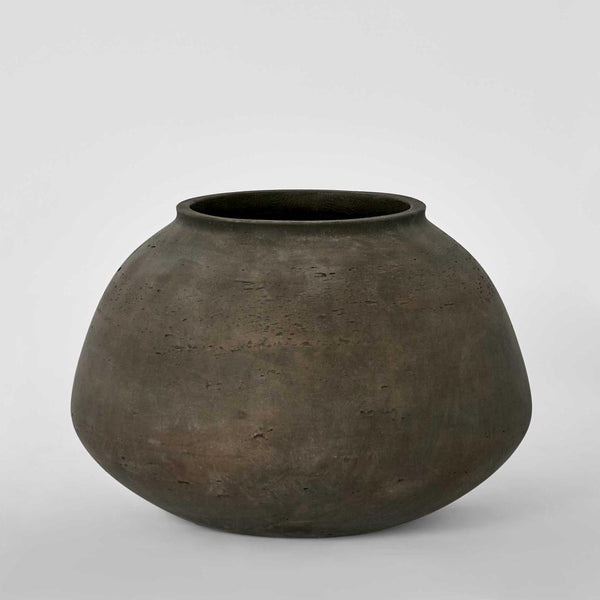 Landis Wide Vase Earth Brown