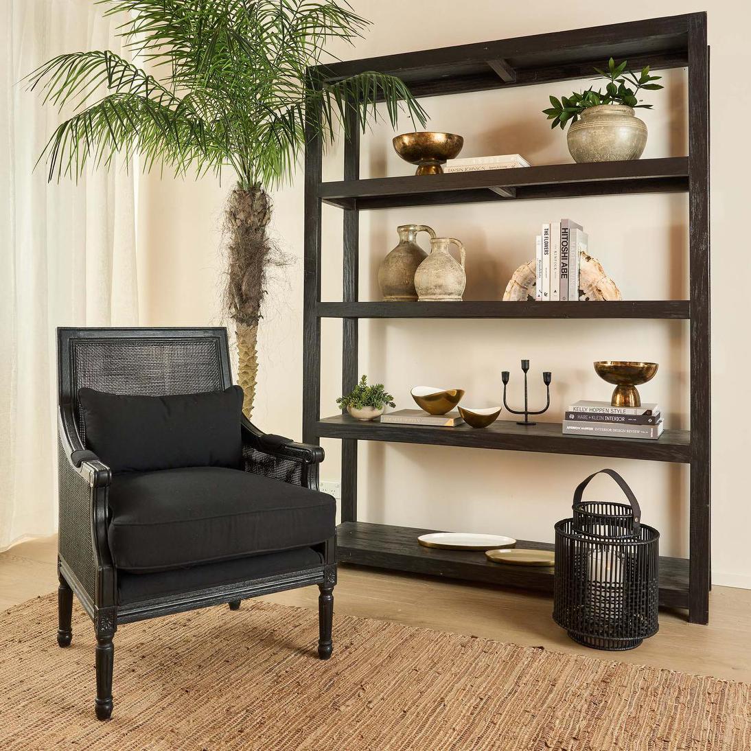 Kyra Rattan Lantern Large Black