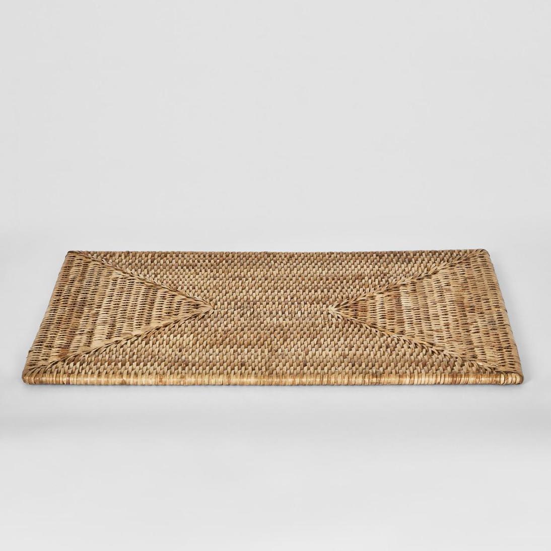 Paume Rattan Rectangle Placemat Natural