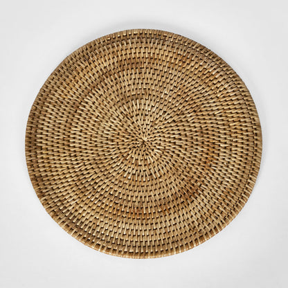Paume Rattan Round Placemat Natural