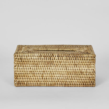 Paume Rattan Rectangle Tissue Box Natural