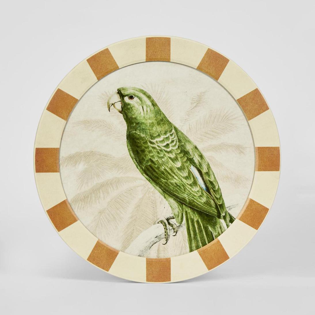 Parrots Round Wall Art Set of 4