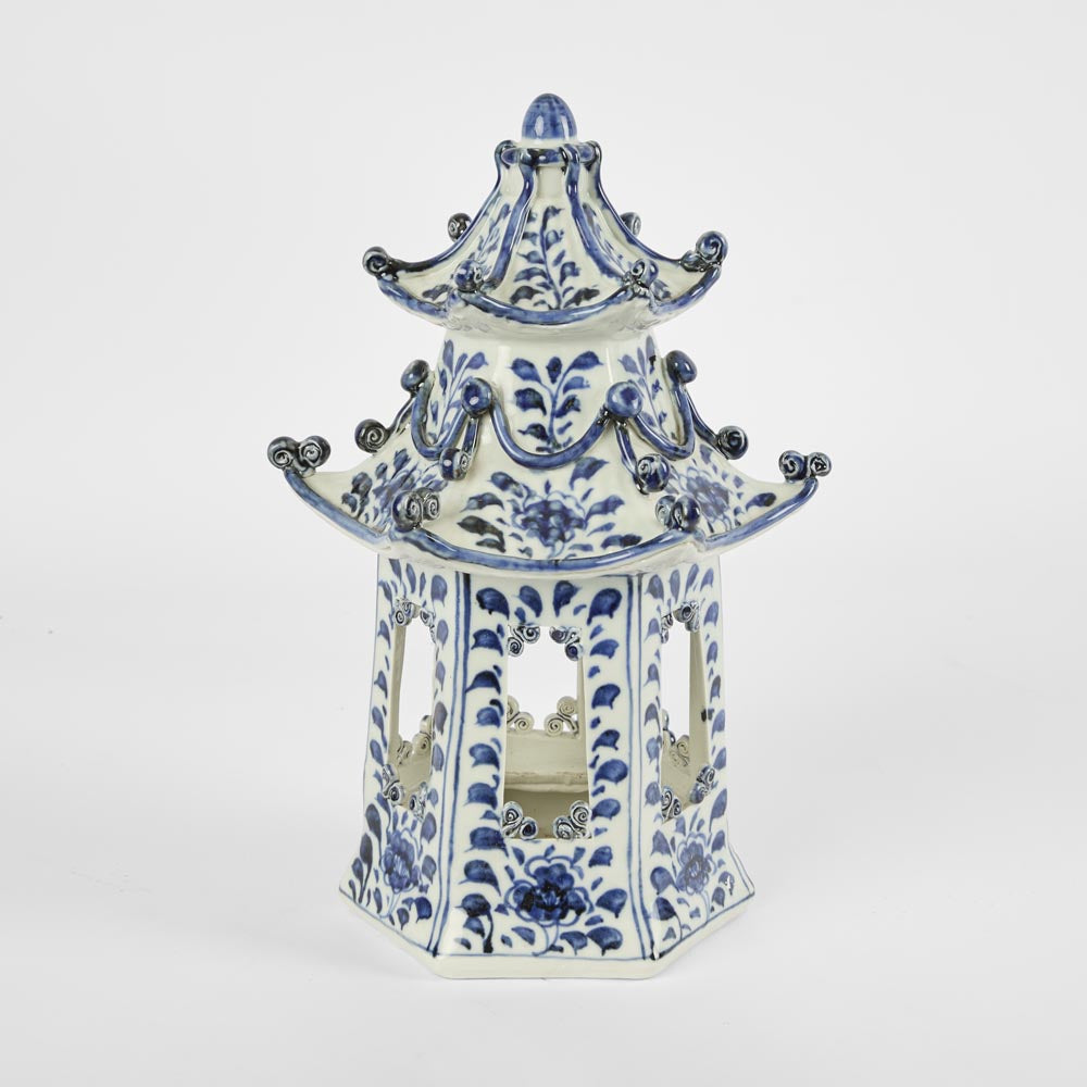 Pagoda Statue Blue and White
