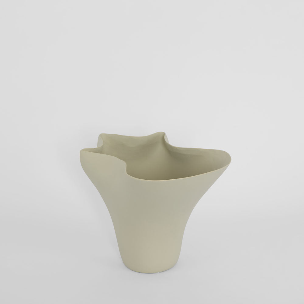 Luna Wide Vase Warm Stone