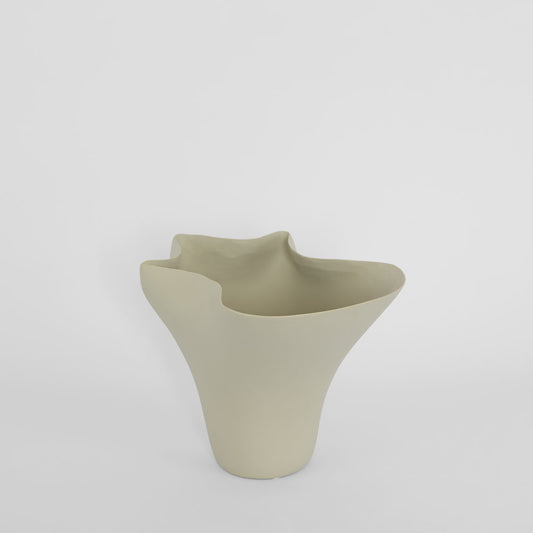 Luna Wide Vase Warm Stone