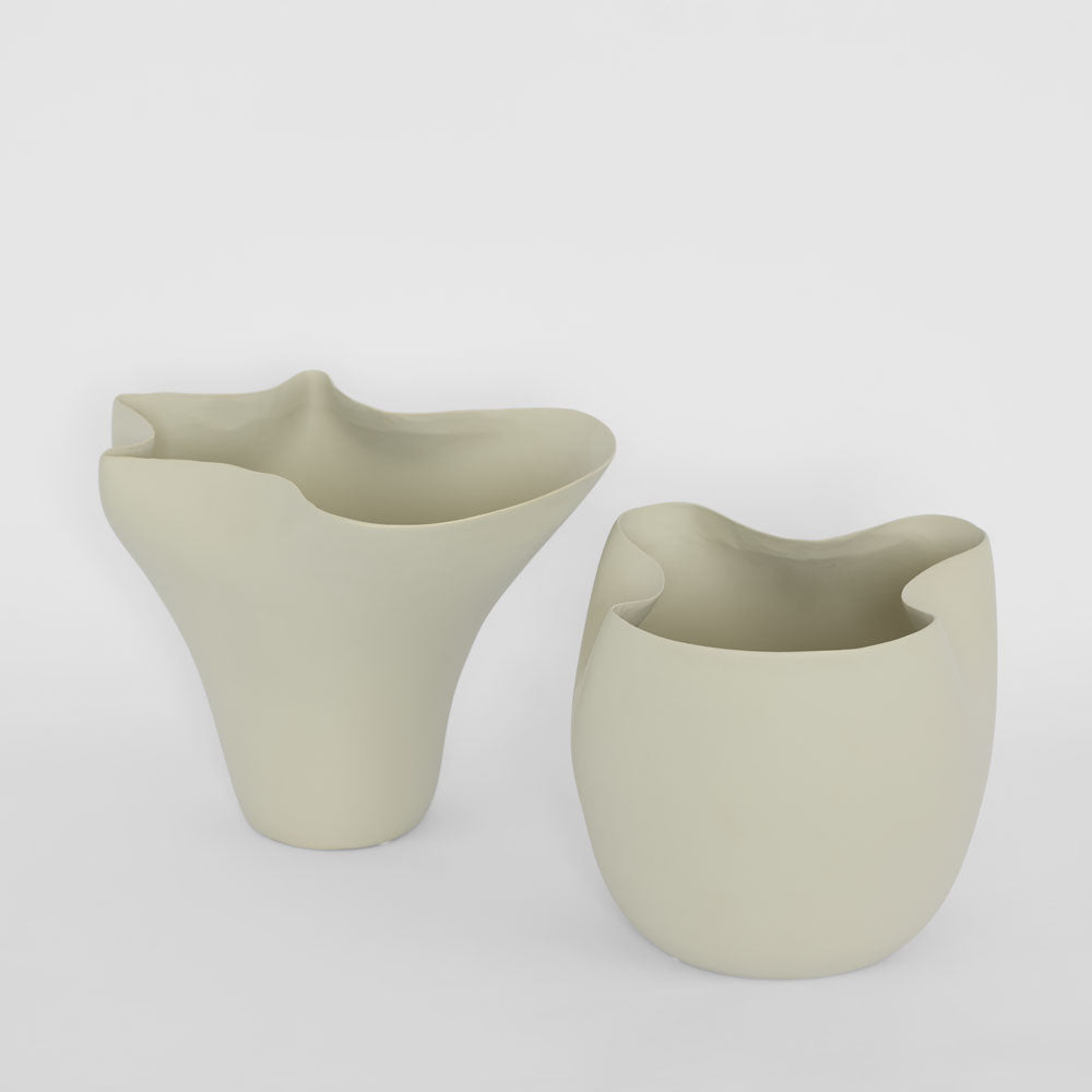 Luna Short Vase Warm Stone