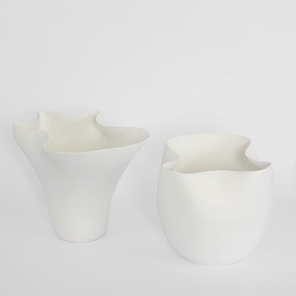 Luna Short Vase White