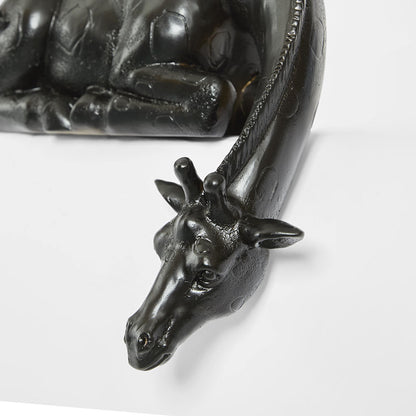 Marcel Sitting Giraffe Sculpture Black