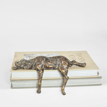 Flint Resting Dog Sculpture Antique