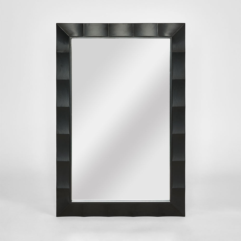 Facet Rectangle Mirror 60x90cm Black