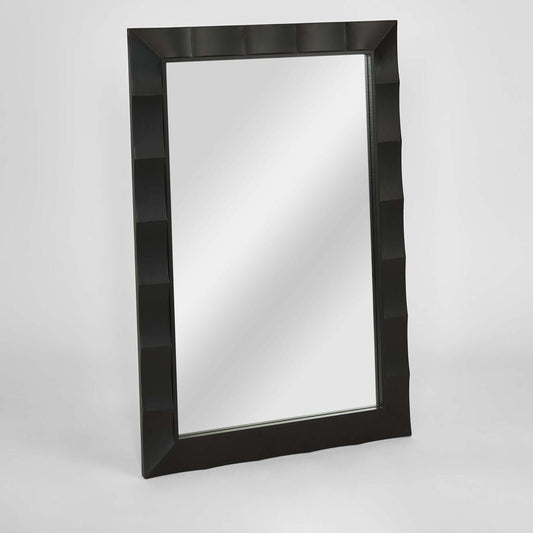 Facet Rectangle Mirror 60x90cm Black