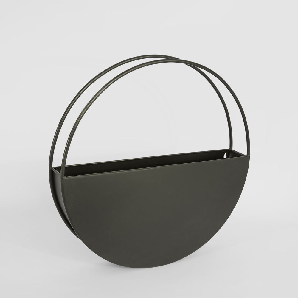 Opal Outdoor Wall Planter Large 60cm Black