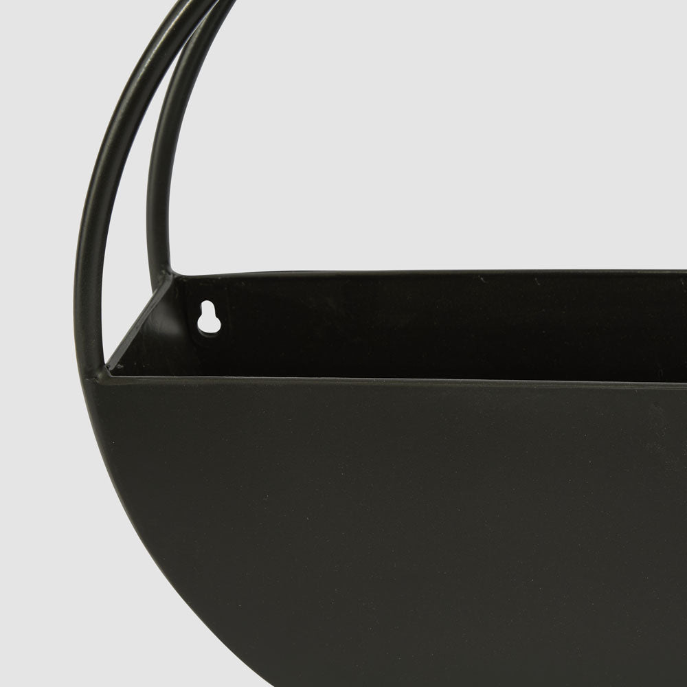 Opal Outdoor Wall Planter Small 40cm
 Black