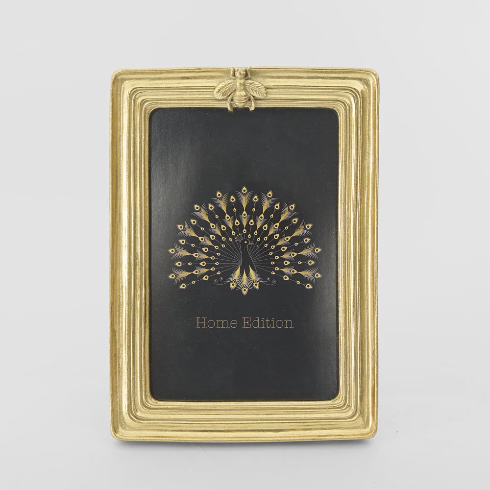 Vera Bee Rectangle Photo Frame 4 x 6 Gold