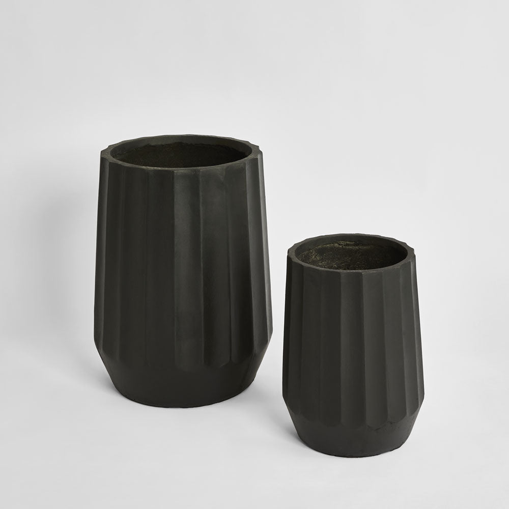 Ripple Planter Set of 2 Black