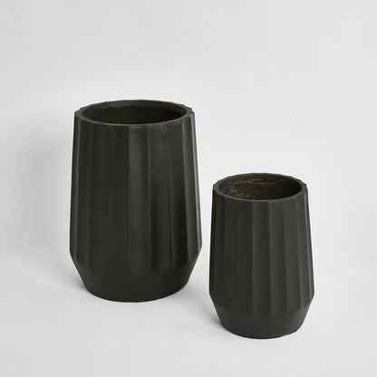 Ripple Planter Set of 2 Black