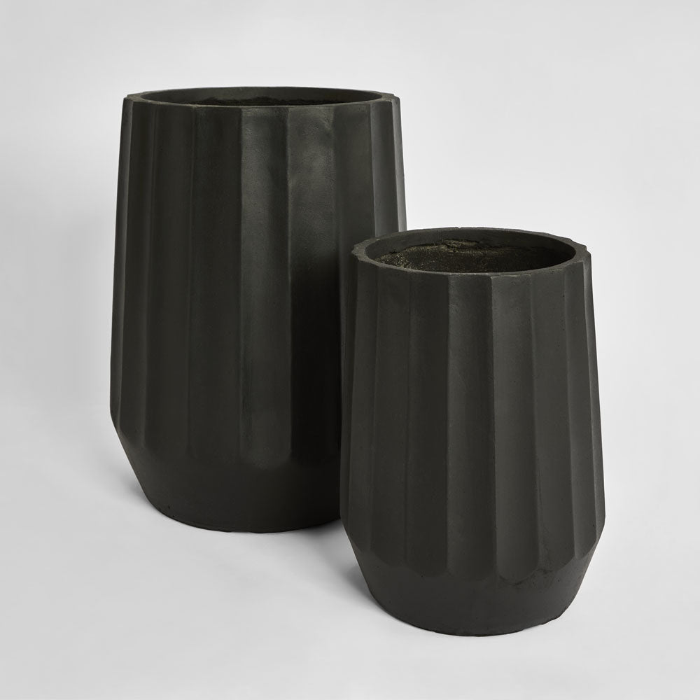 Ripple Planter Set of 2 Black