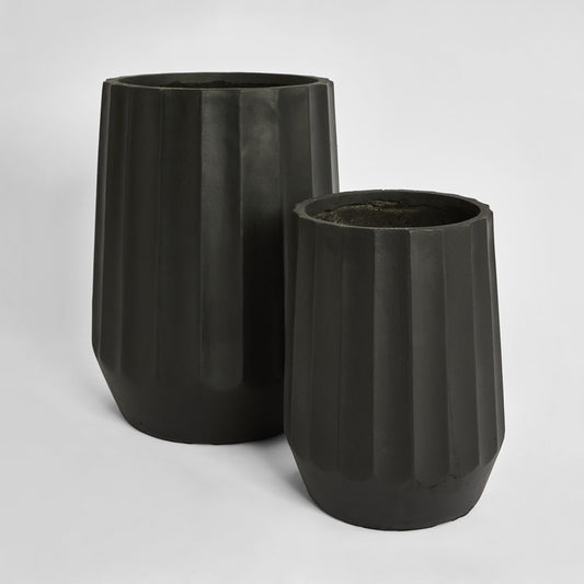 Ripple Planter Set of 2 Black