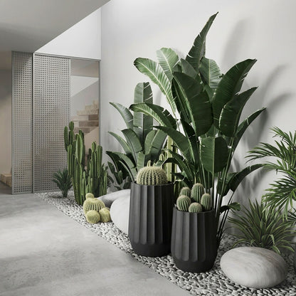 Ripple Planter Set of 2 Black