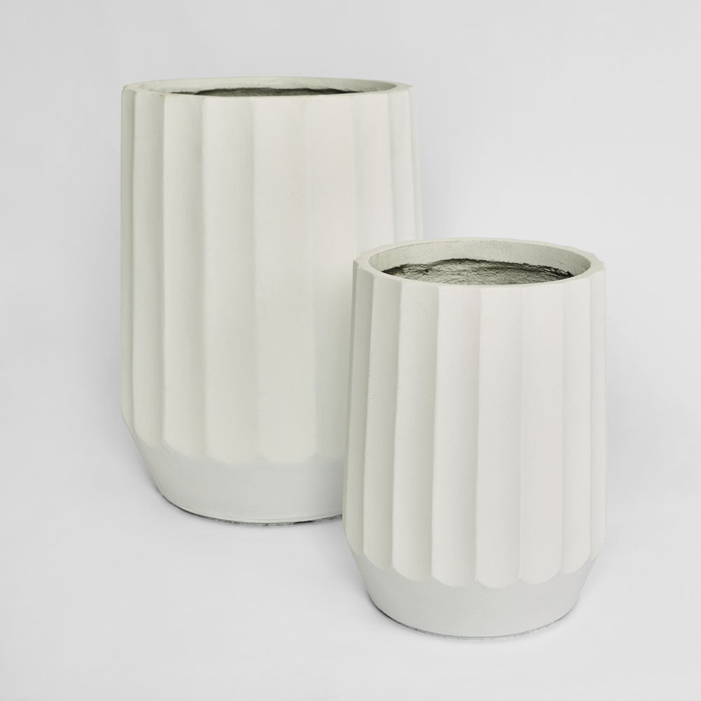 Ripple Planter Set of 2 White