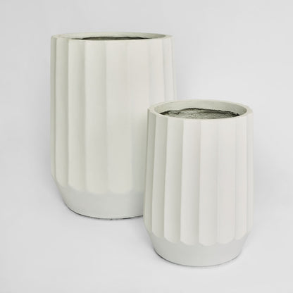 Ripple Planter Set of 2 White