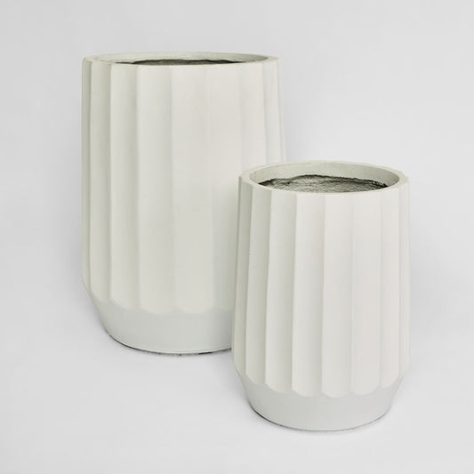 Ripple Planter Set of 2 White