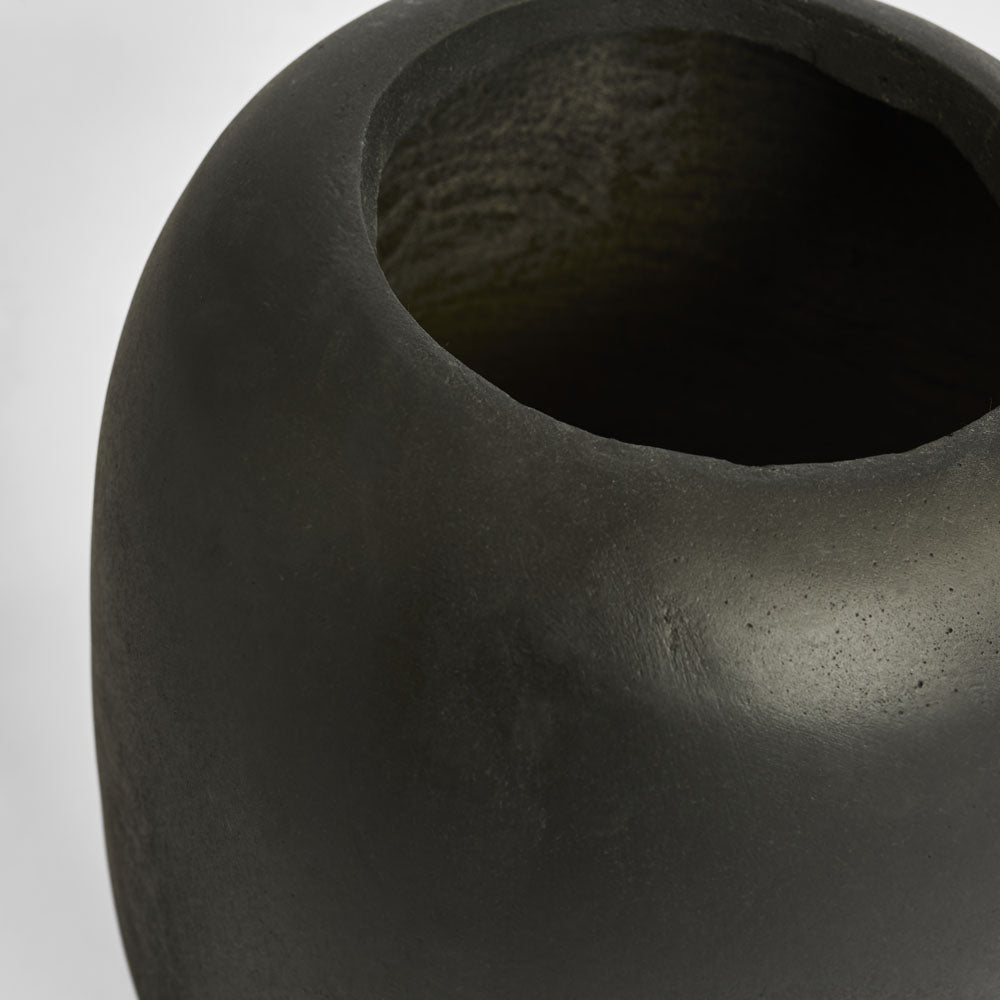 Sphere Tall Planter Set of 2 Black