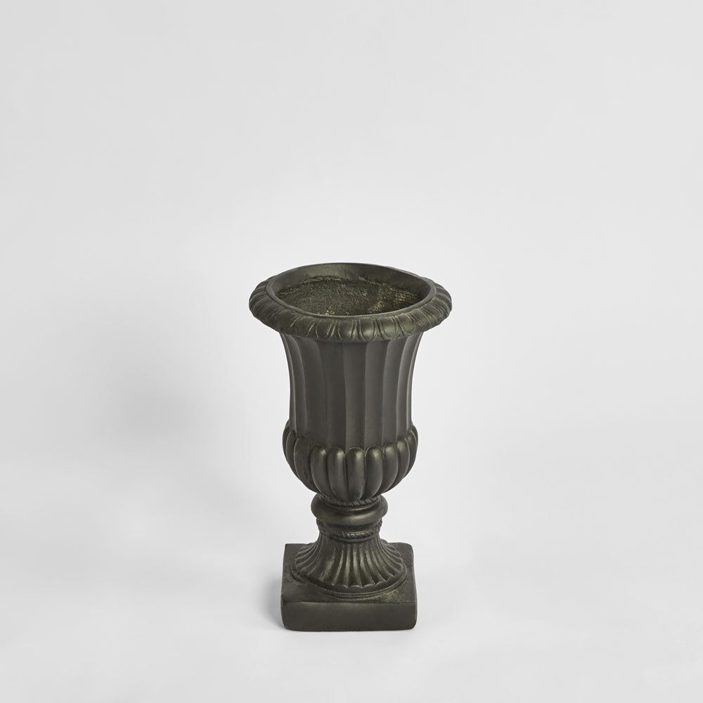 Rosette Urn Black