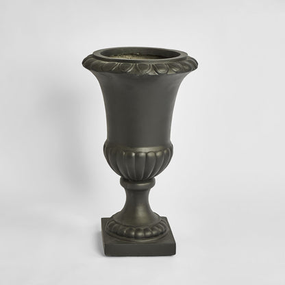 Rosette Tall Urn Black