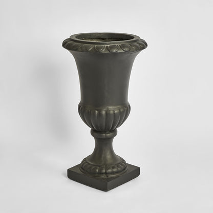 Rosette Tall Urn Black