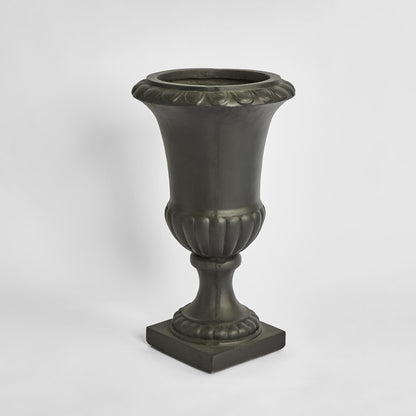 Rosette Tall Urn Black
