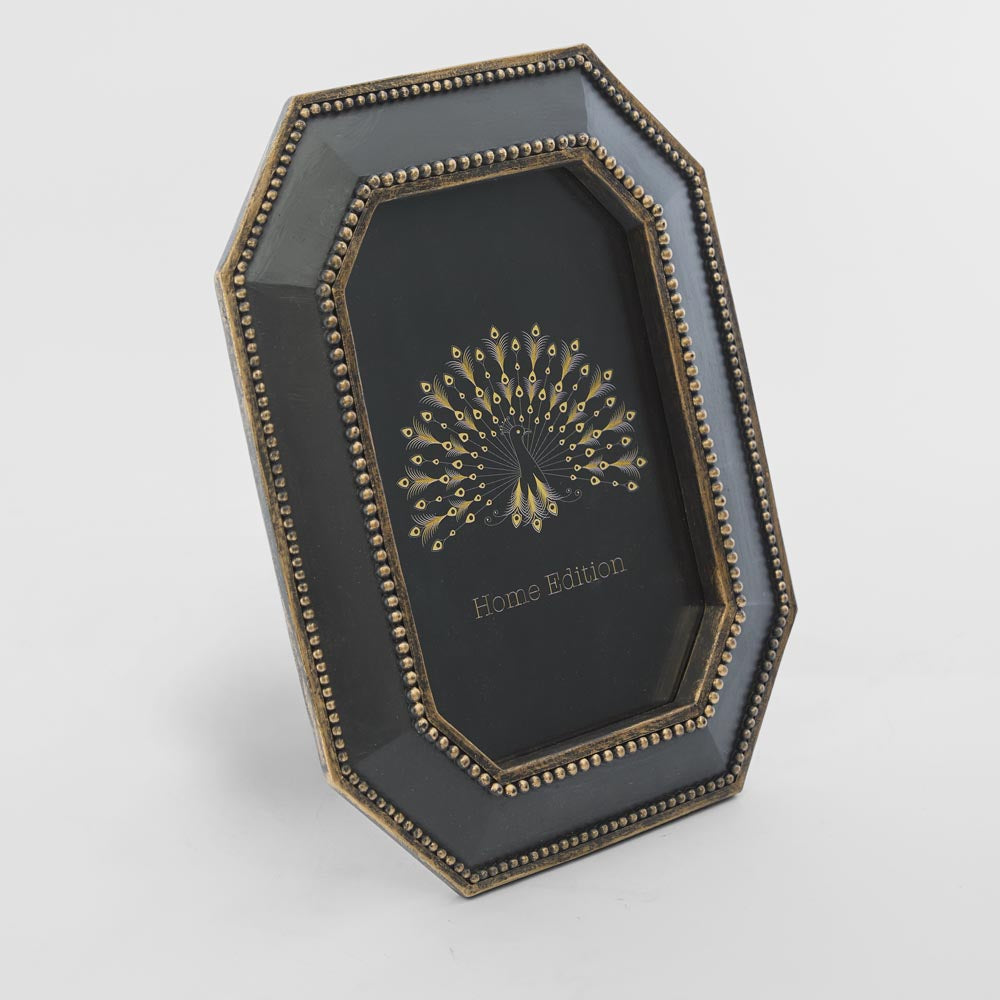 Vera Geo Photo Frame 4 x 6 Black & Gold