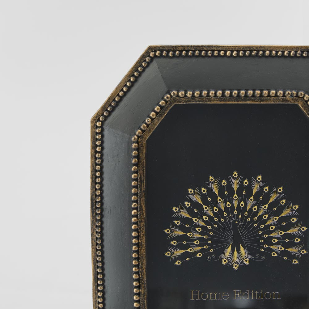 Vera Geo Photo Frame 4 x 6 Black & Gold