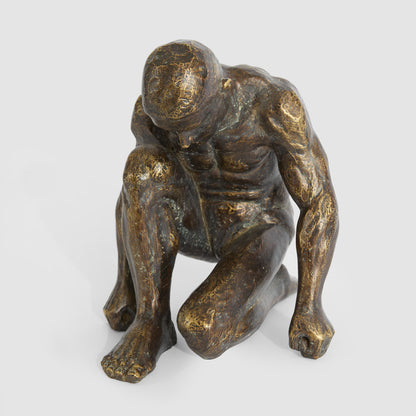 Resting Man Sculpture Antique Finish