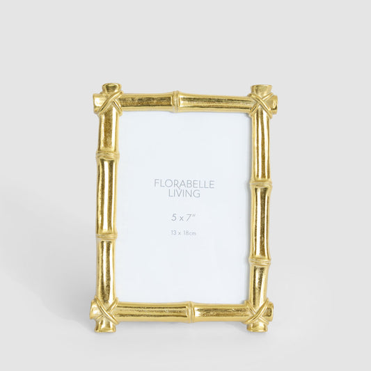 Luxe Bamboo 5 x 7 " Photo Frame Gold