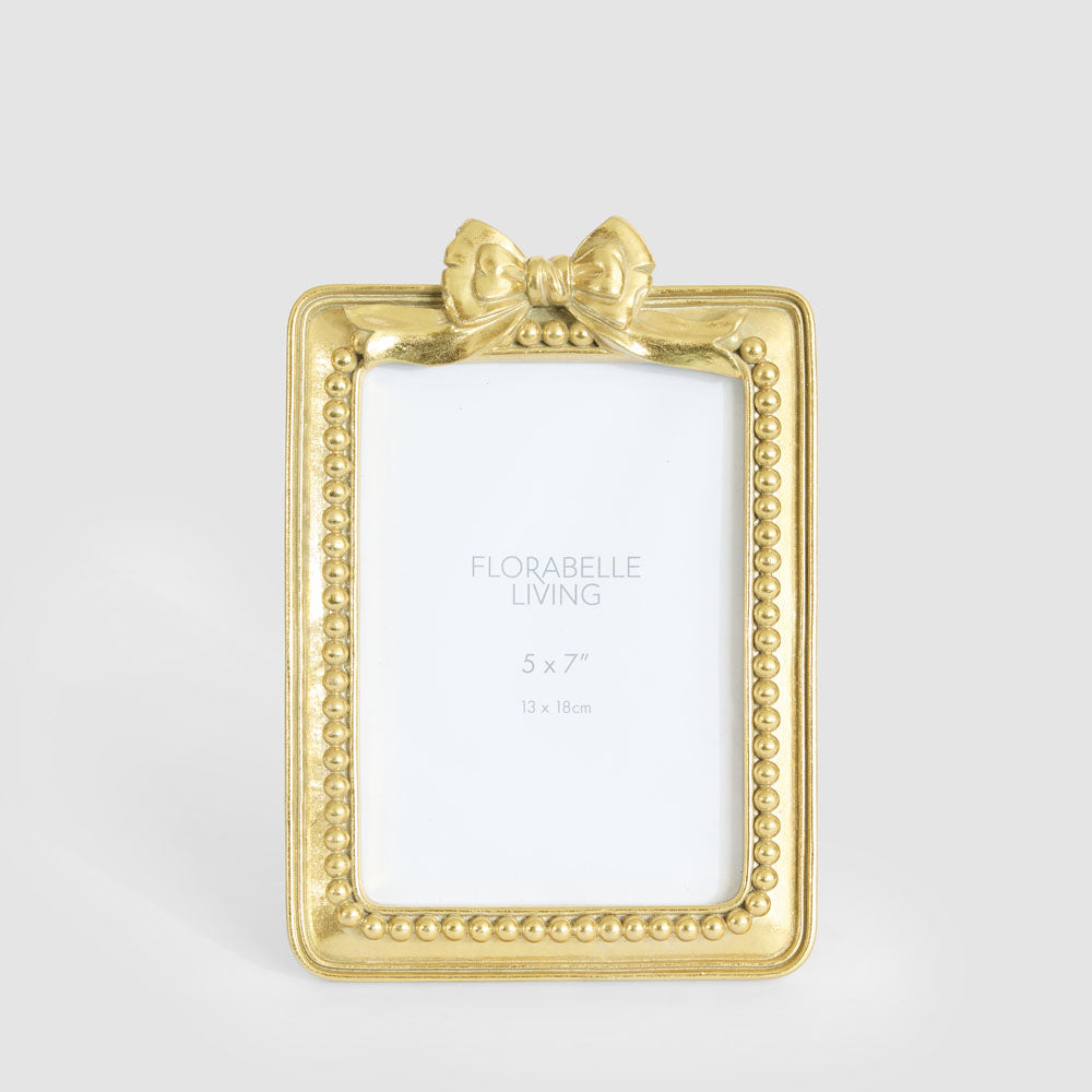 Fay Bow 5 x 7 " Photo Frame Gold