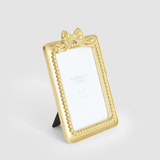 Fay Bow 5 x 7 " Photo Frame Gold