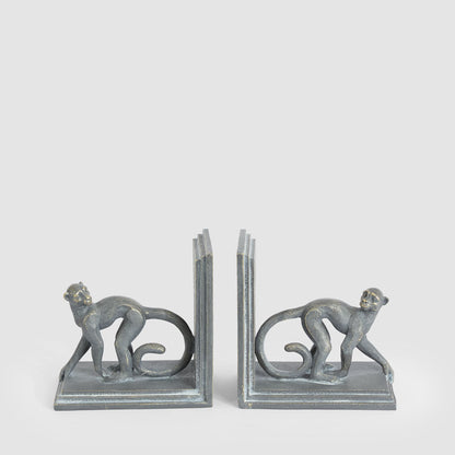 Caesar  Monkey Bookends Black