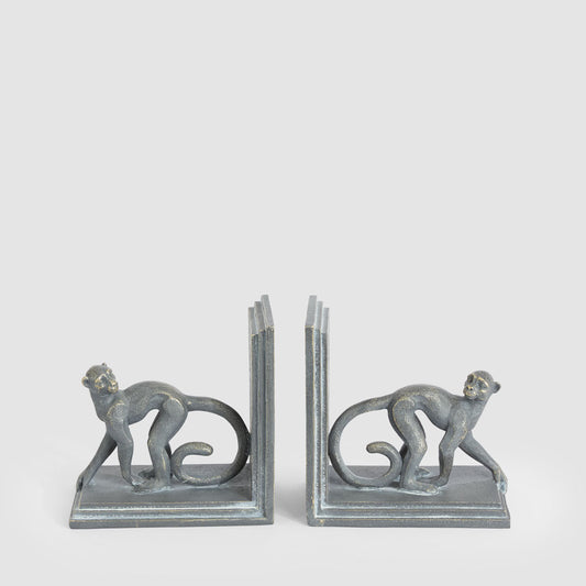 Caesar  Monkey Bookends Black
