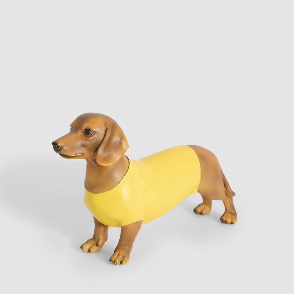 Jax Dachshund Sculpture Yellow