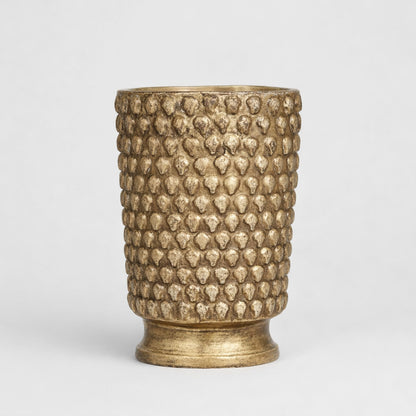 Iris Hobnail Pot Antique Ochre