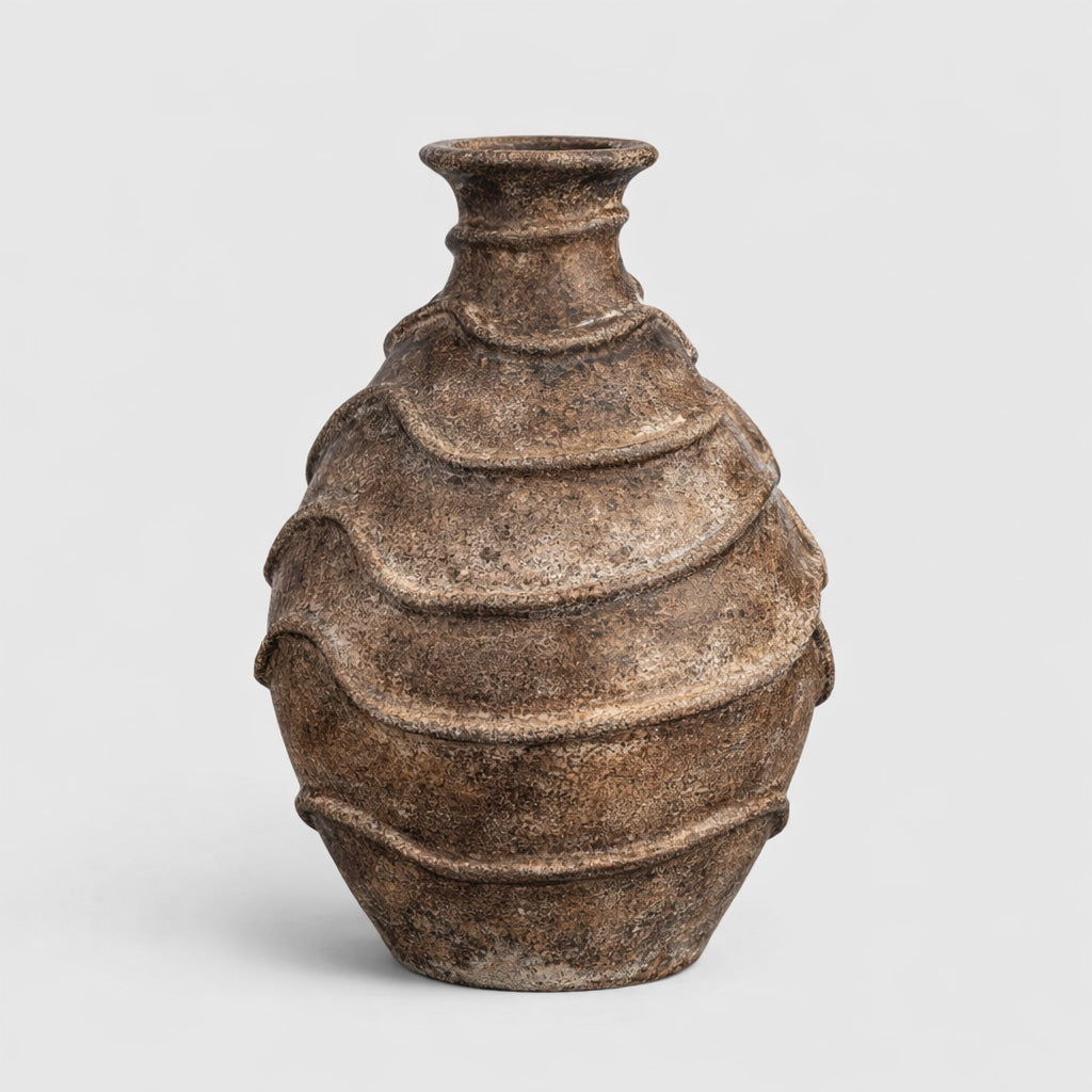Rimba Tall Vase Antique Dark Brown